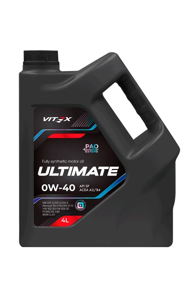 фото Масло моторное Vitex Ultimate 0W-40 SP 4л 