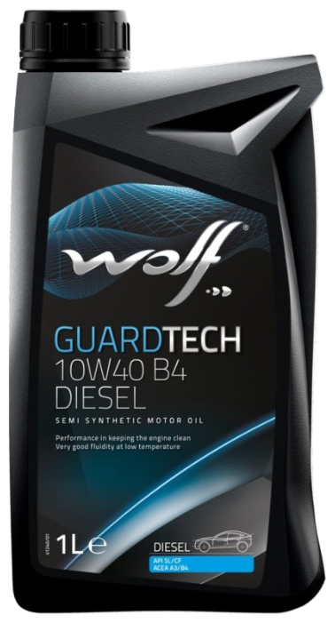 фото Моторное масло WOLF GUARDTECH 10W-40 B4 1л 