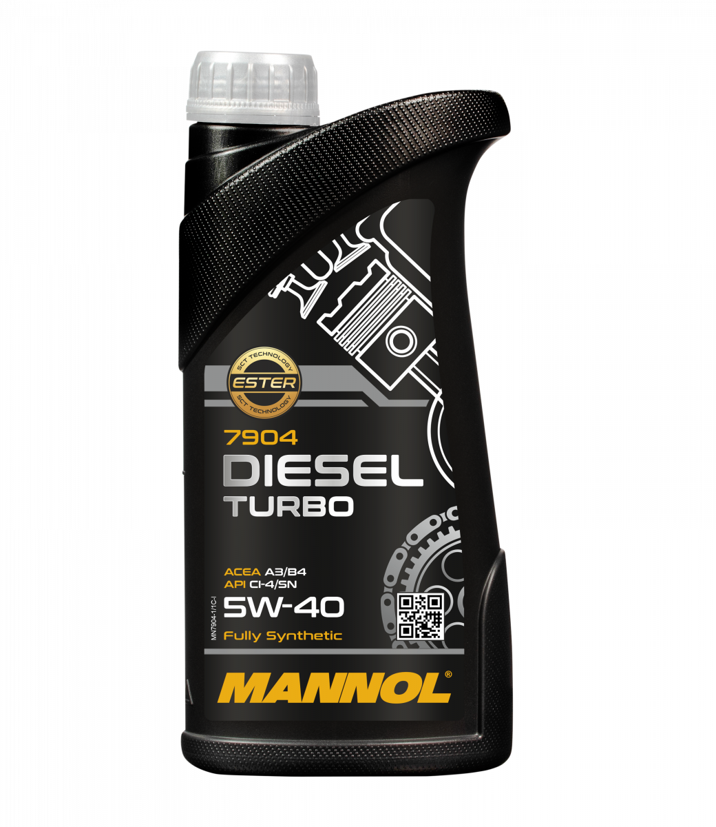 фото Масло моторное MANNOL 7904 Diesel Turbo 5W-40 SL/CI-4 A3/B4 синтетическое 1 л 