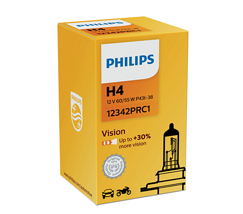 фото Автолампа Philips H4 12V 60/55W +30% 