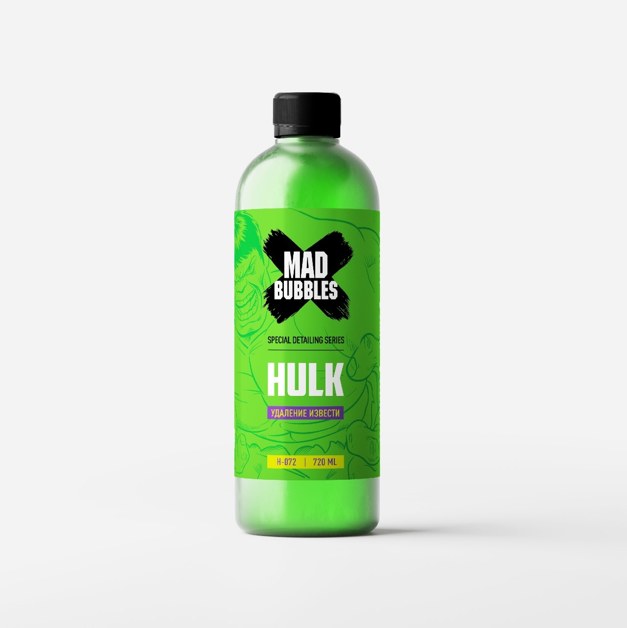 фото MAD BUBBLES - HULK Очиститель водного камня, 720 мл  