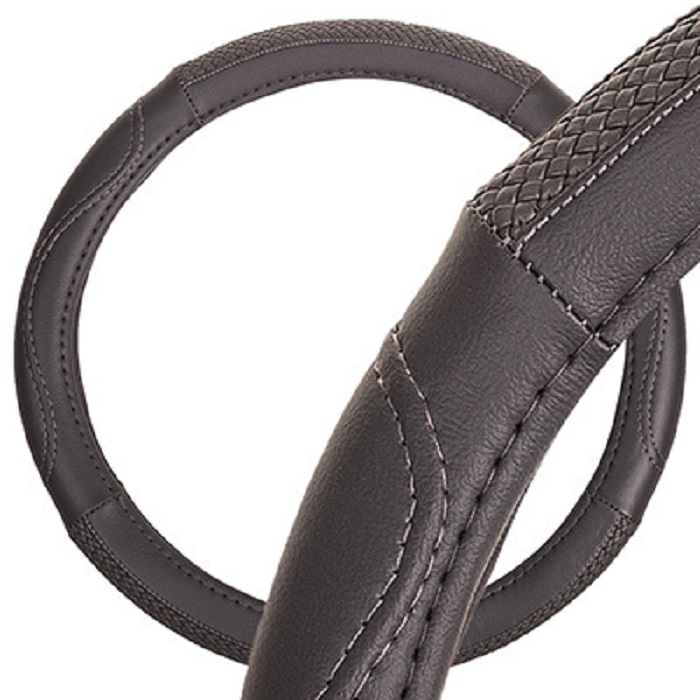 фото Оплетка руля SKYWAY Modern-7 M Серая экокожа 