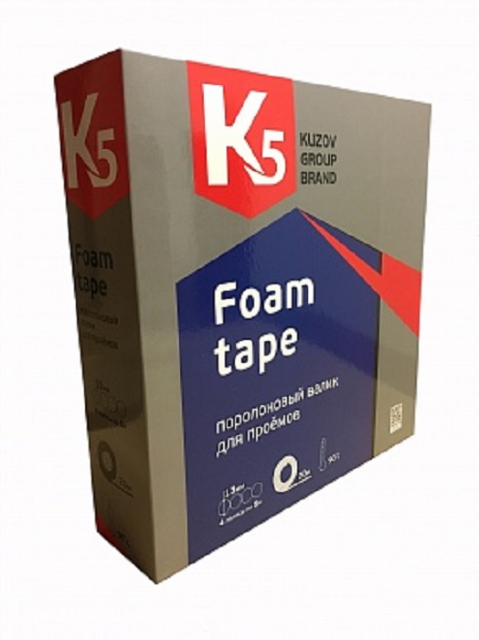 фото Валики поролоновые для проемов К5 D13мм Foam tape 4шт*5м  