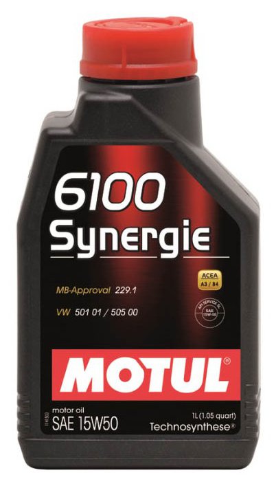 фото Моторное масло MOTUL 6100 Synergie 15W-50 А3/В4 1л. 