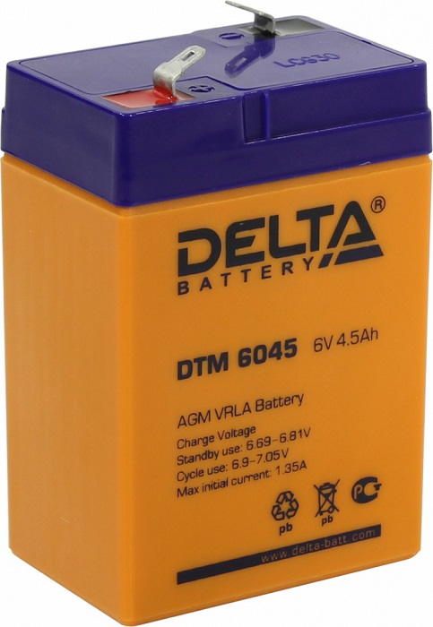 фото Аккумулятор DELTA DTM 6045 