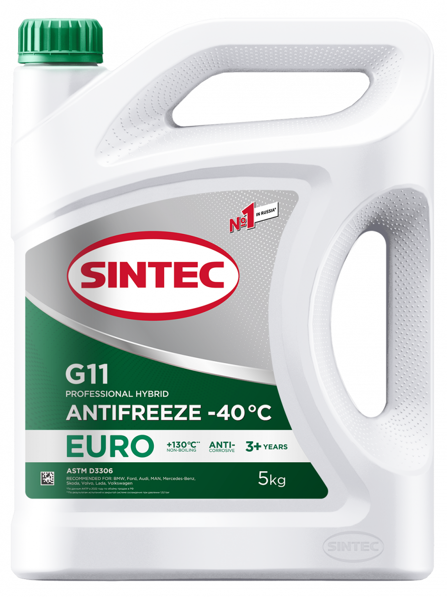 фото Антифриз Sintec Euro G11 (-40) зеленый 5кг  