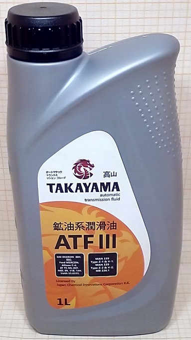 фото Трансмиссионное масло TAKAYAMA ATF III 1л. 