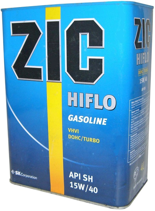фото Моторное масло ZIC HIFLO 15W-40 SH 4л. 