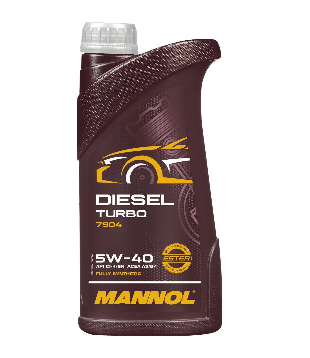 фото Масло моторное MANNOL 7904 Diesel Turbo 5W-40 SL/CI-4 A3/B4 синтетическое 1 л 