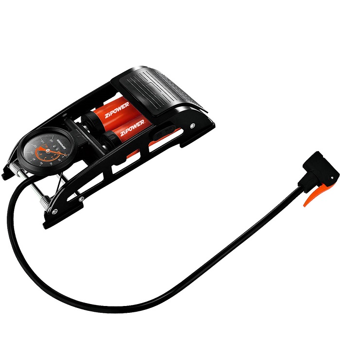 фото Насос ножной двухцилиндровый Zipower 55*120мм 