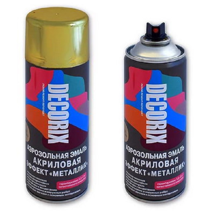 фото Эмаль аэрозольная ЗОЛОТО 18 КАРАТ DECORIX 400мл. 