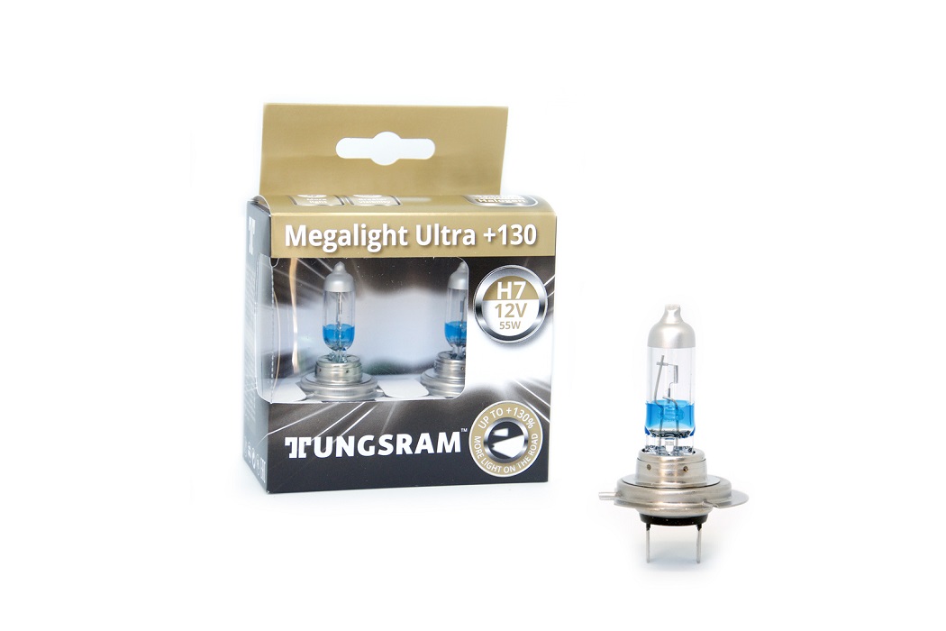 фото Автолампа TUNGSRAM Megalight Ultra +130% H7 12V 55W (2шт) 