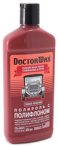 фото Полироль кузова Темно-красная с полифлоном 300мл. DOCTOR WAX DW8425 