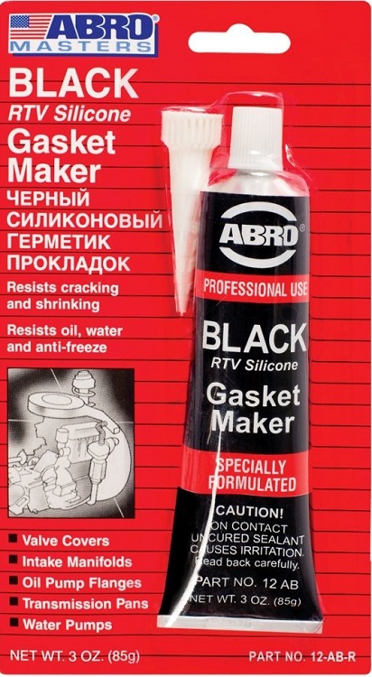 фото Герметик силиконовый ABRO Masters черный 85г  