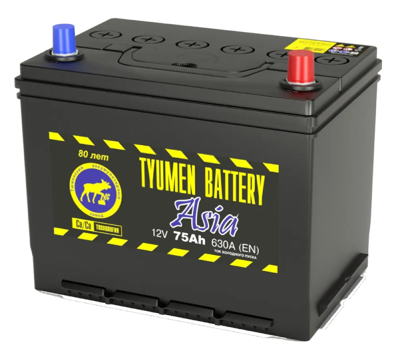 фото Аккумулятор TYUMEN BATTERY ASIA 6СТ-75 75 Ач 630А о.п. D26L  