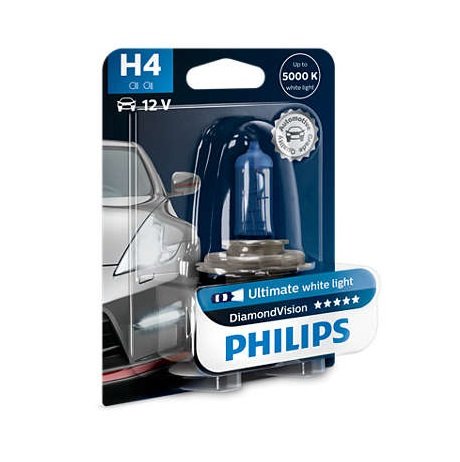 фото Автолампа Philips H4 12V 60/55W 5000k Diamond Vision (Блистер 1шт) 