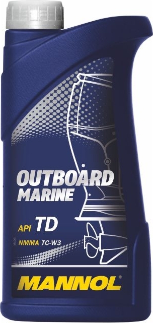 фото Моторное масло Mannol 2T Outboard Marine NMMA TC-W3 1л 
