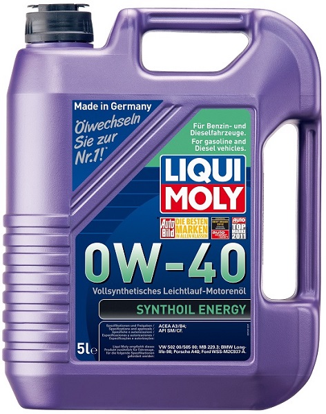 фото Моторное масло Liqui Moly Synthoil Energy 0W-40 SM/СF 5л 