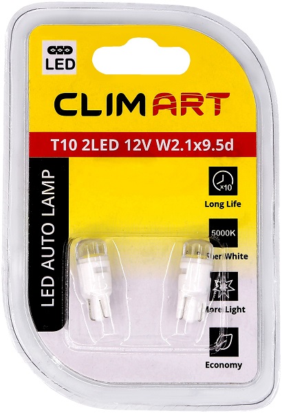фото Светодиод W5W 12V T102LED ClimArt 2шт 