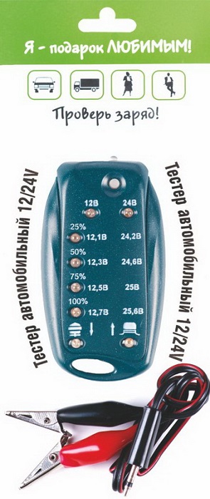 фото Тестер автомобильный Т124 разноцветный-12/24V 