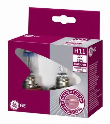 фото Автолампа GE H11 12V 55W Megalight Ultra +90% 