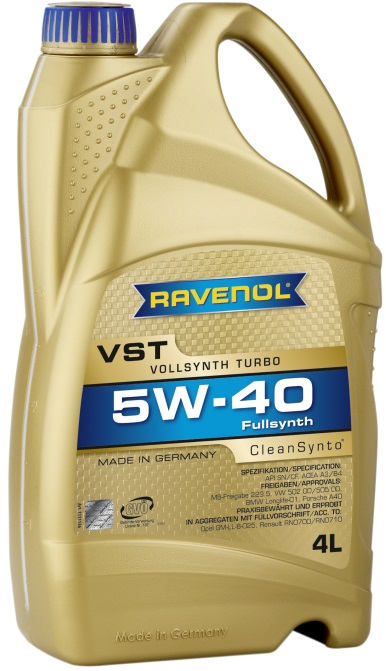 фото Моторное масло RAVENOL VST SAE 5W-40 ( 4л) 