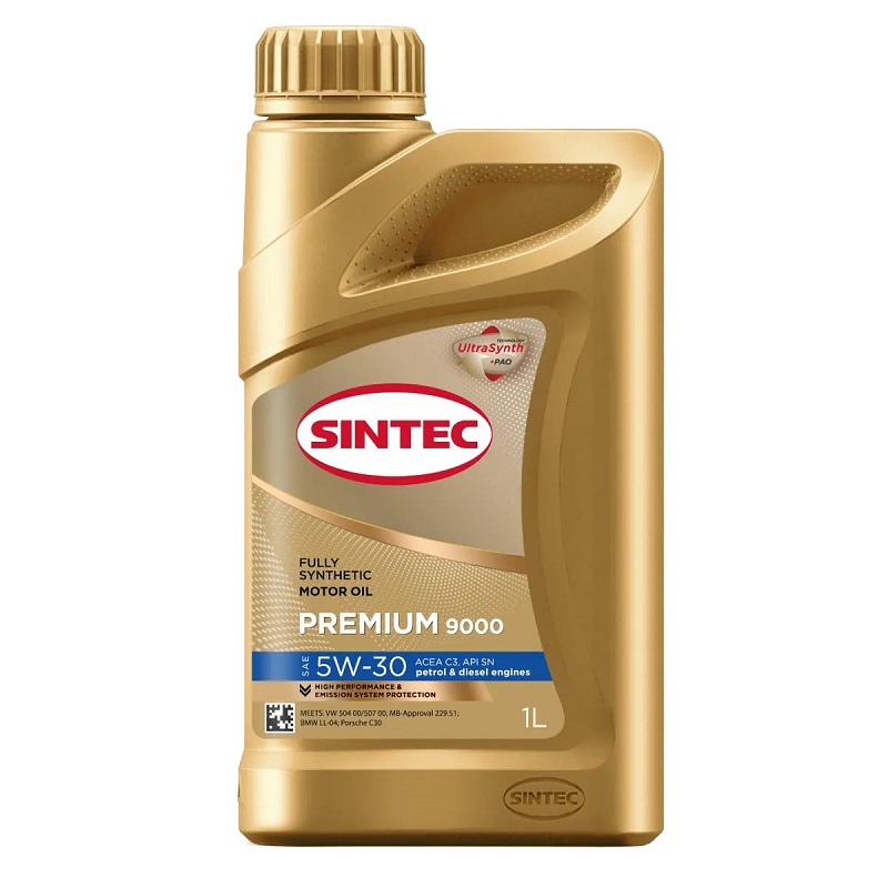 фото Моторное масло SINTEC PREMIUM 9000 SAE 5W-30 API SN ACEA C3, 1л 