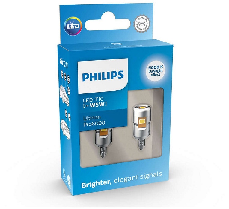 фото Светодиод Philips W5W 12V X2 LED White CU60 
