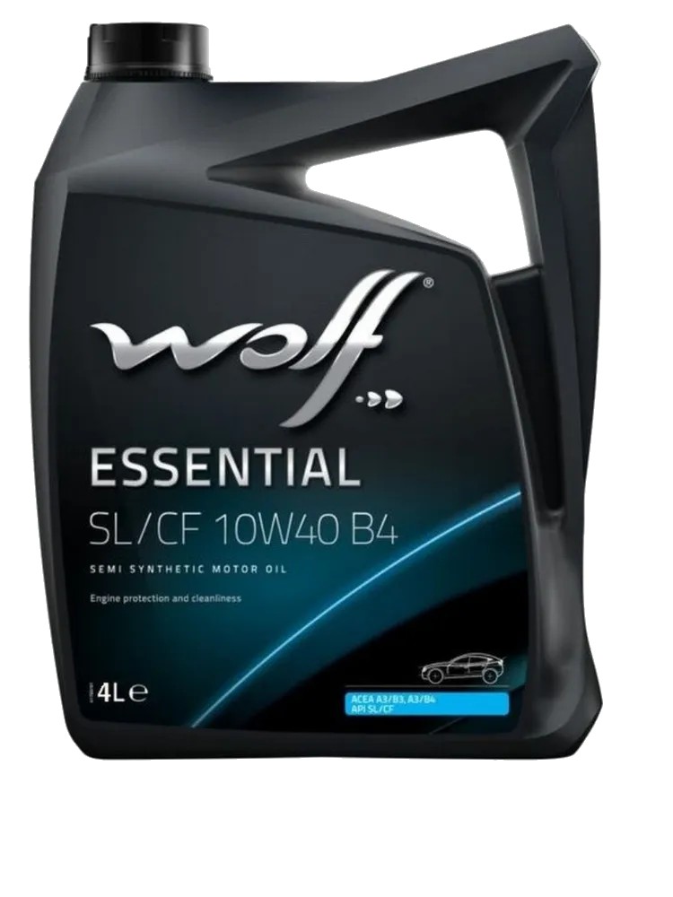 фото Моторное масло WOLF Essential B4 10W-40 SL/CF 4л 