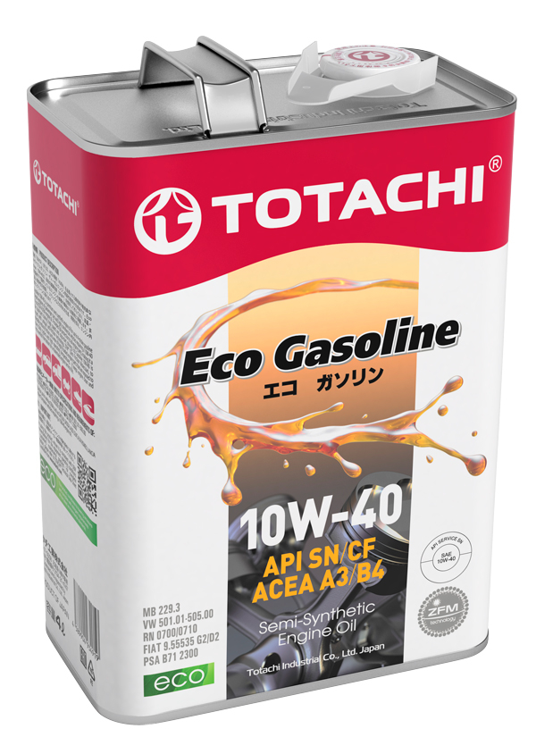 фото Моторное масло TOTACHI Eco Gasoline Semi-Synthetic SN/CF 10W-40 4л 
