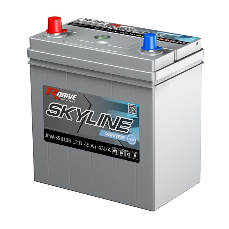 фото Аккумулятор RDrive SKYLINE WINTER SMF JPW-55B19R 45 Ач 430А п.п. 