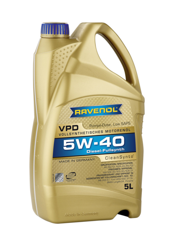 фото Моторное масло RAVENOL VPD SAE 5W-40 ( 5л) 