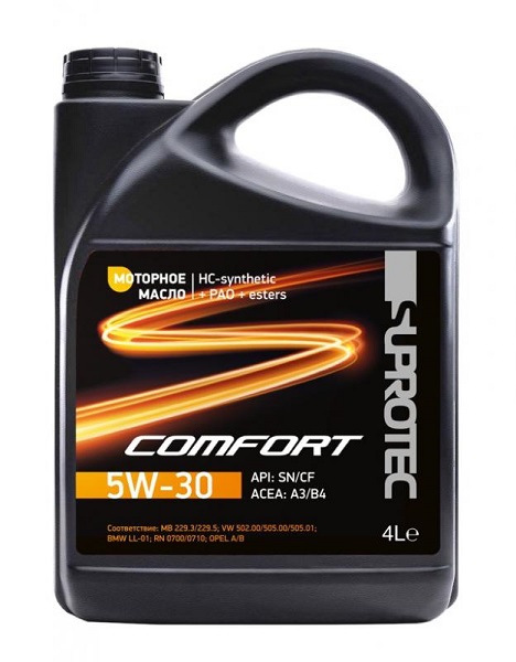 фото Моторное масло SUPROTEC Comfort A3/B4 5W-30 4L 