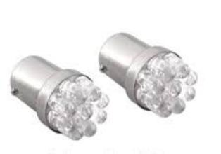 фото Светодиод Диалуч P21/5W 12V BAY15d (9 LED,белый конус) 