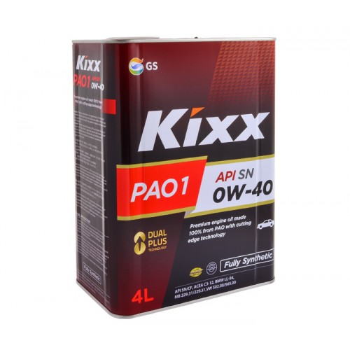 фото Моторное масло KIXX PAO 1 0W-40 SN/CF 4л 