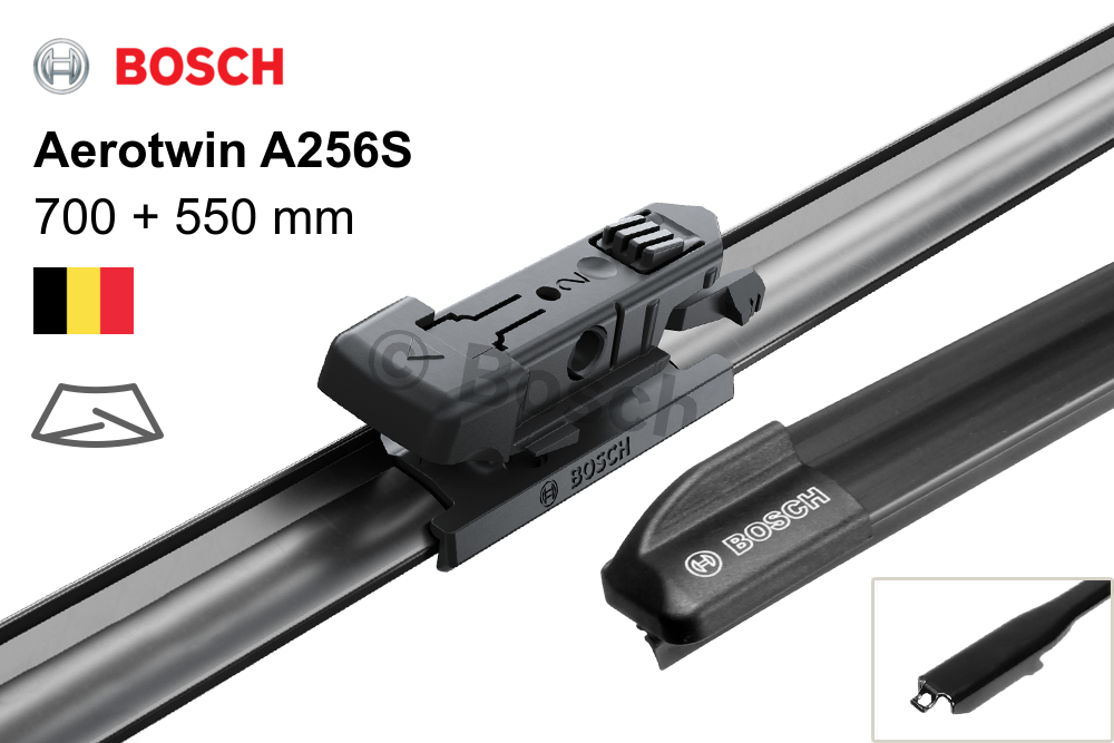 фото Щетки стеклоочистителя бескаркасные Bosch ATW 700/550 2шт A256S 