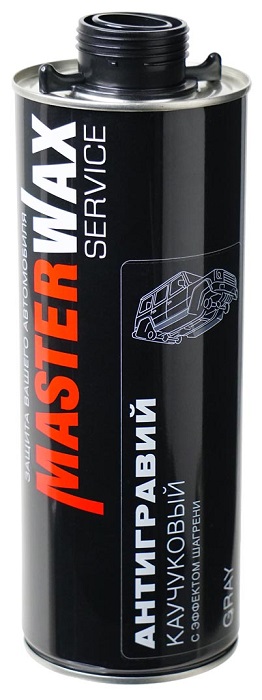 фото Антигравий MasterWAX Service 313 черный с эффектом шагрени 1л 