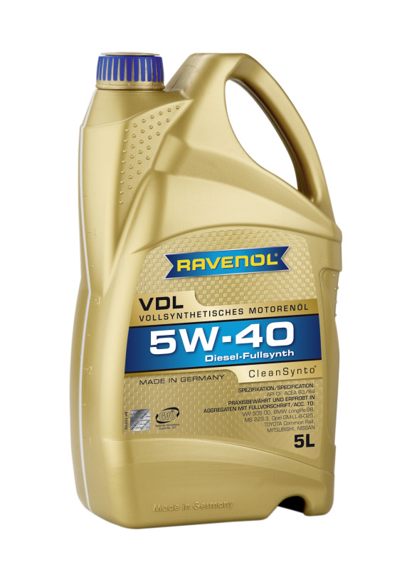 фото Моторное масло RAVENOL VDL SAE 5W-40 ( 5л) 