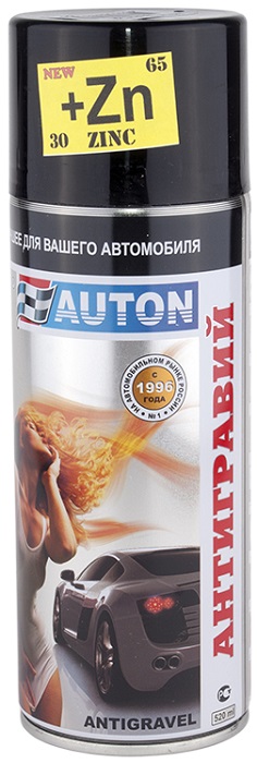 фото Антигравий аэрозоль черный с цинком 520мл АВТОН 