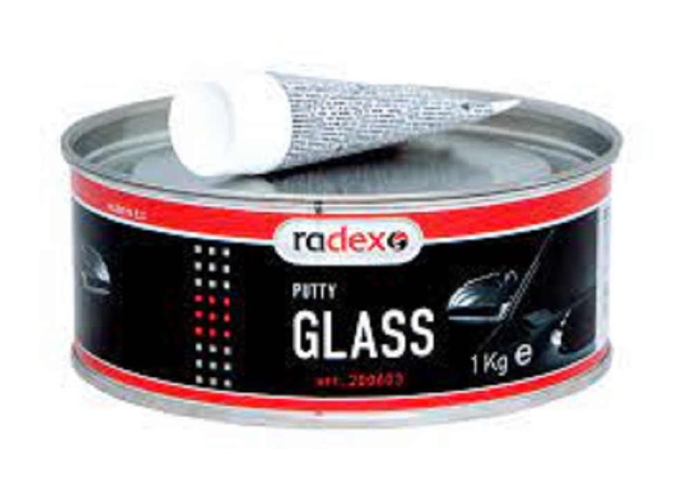 фото Шпатлевка Glass полиэфирная наполняющая Radex с отверд. 1.8 кг 