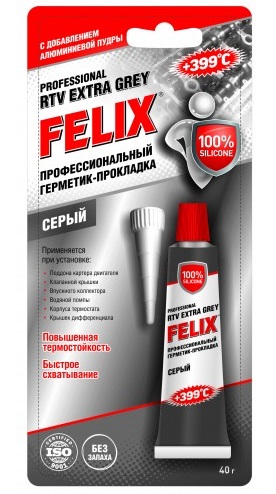 фото Felix Герметик силиконовый серый 40 г 