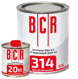 фото Грунт-наполнитель 314 4:1 серый HS Primer Filler BCR 0.8+0.2л 20H 