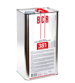 фото Разбавитель акриловый BCR 381 Acrylic Thinner 5л 