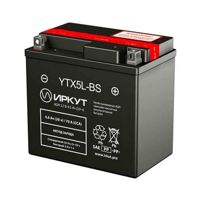 фото Аккумулятор ИРКУТ YTX5L-BS 