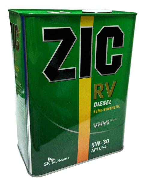 фото Моторное масло ZIC RV 5W-30 CH-4 4л. 
