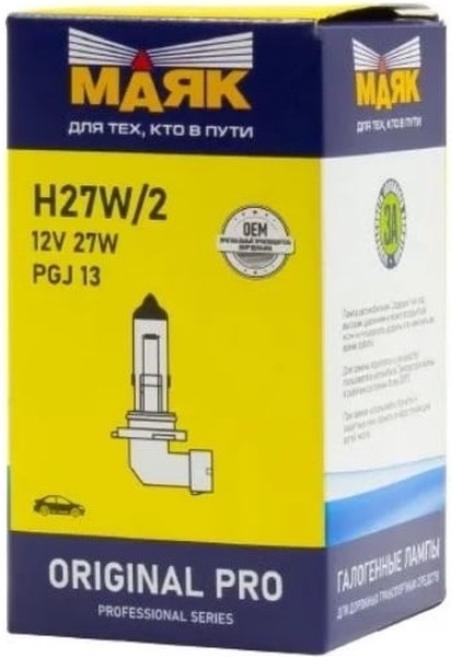 фото Автолампа Маяк H27W/2 12V PGJ13 Original pro 