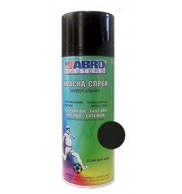 фото Краска аэрозольная черная блестящая Abro Masters 400мл SP-011-AM 