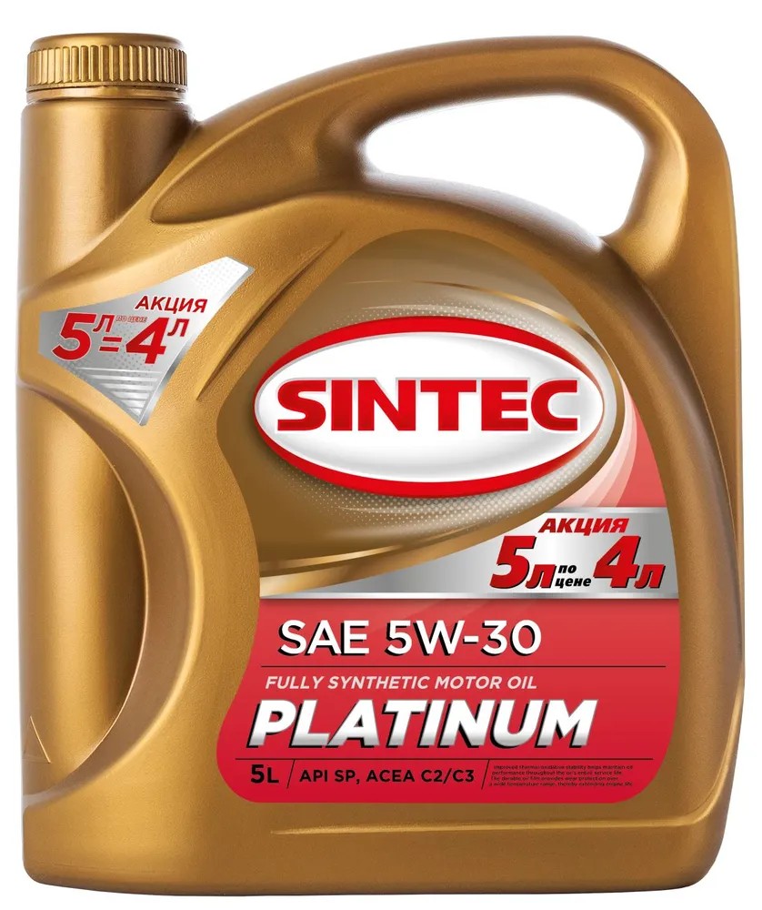 фото Моторное масло SINTEC PLATINUM SAE 5W-30 C2/C3 5л 