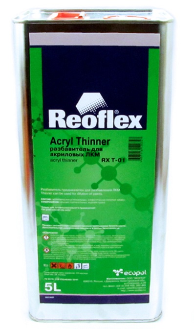фото Разбавитель для акриловых продуктов стандартный 1л RX T-01/1000 Reoflex  