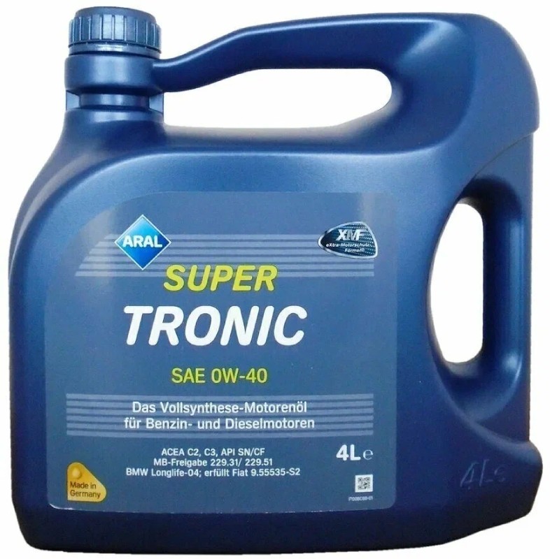фото Моторное масло Aral SuperTronic 0W-40 4л 